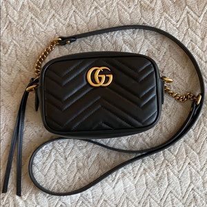 Gucci GG Mini Marmont Matelasse Leather Cr…